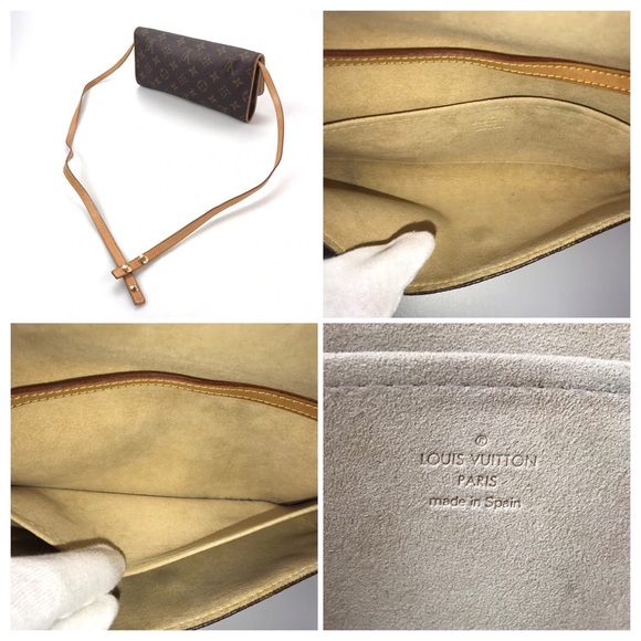 100% AUTHENTIC LOUIS VUITTON MONOGRAM POCHETTE TWIN GM - Picture 8 of 11